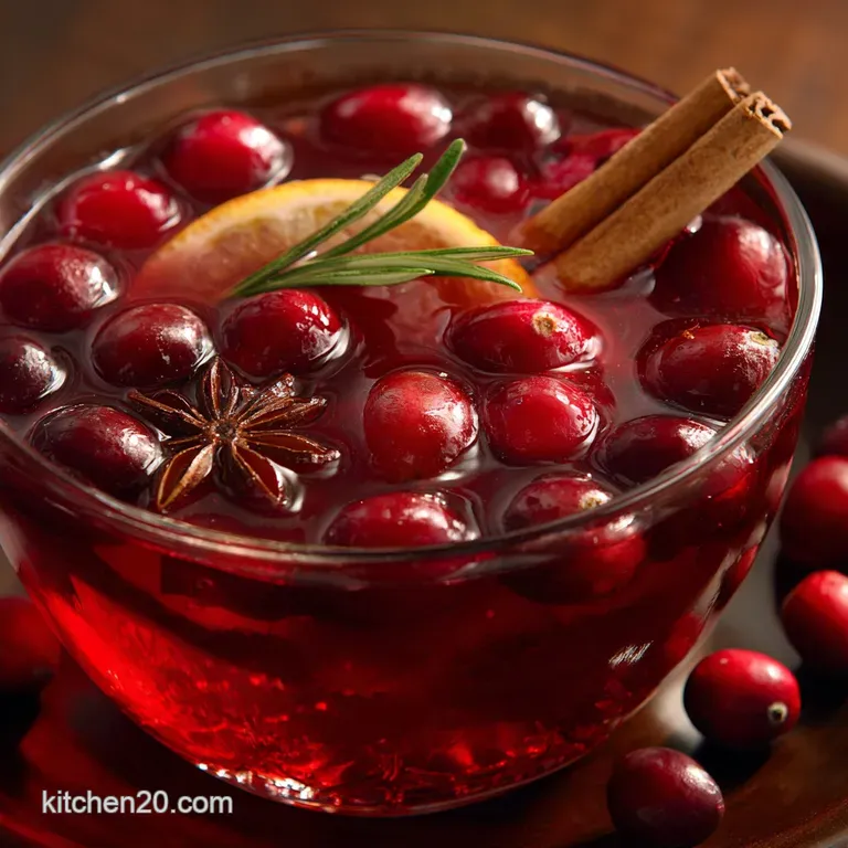 Christmas Punch: the Merry Bright Spiced Cranberry Recipe presentation