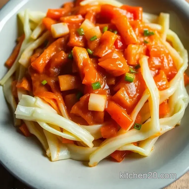 Spicy and Vibrant Homemade Kimchi presentation