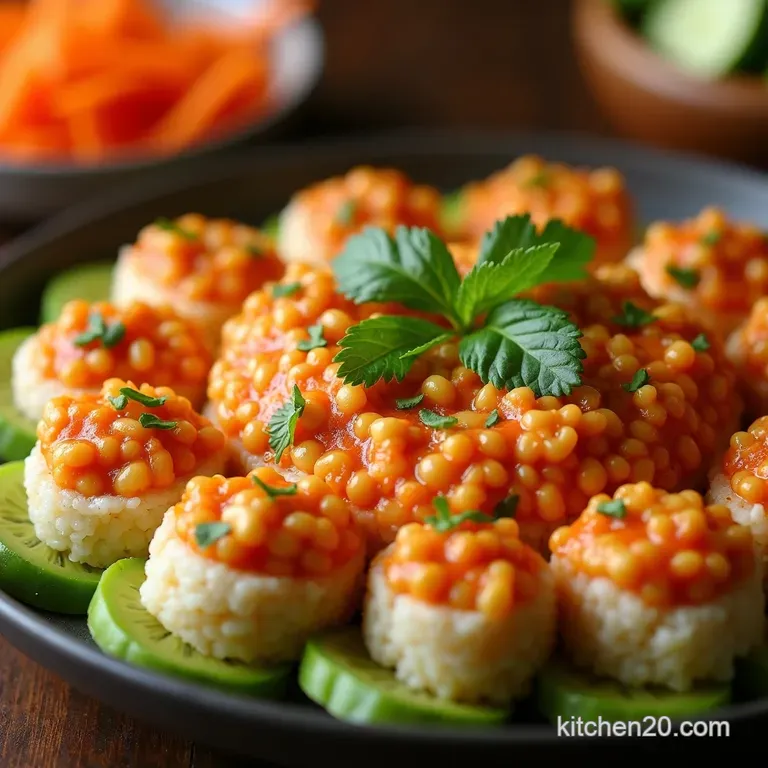 Spicy California Roll Dip presentation