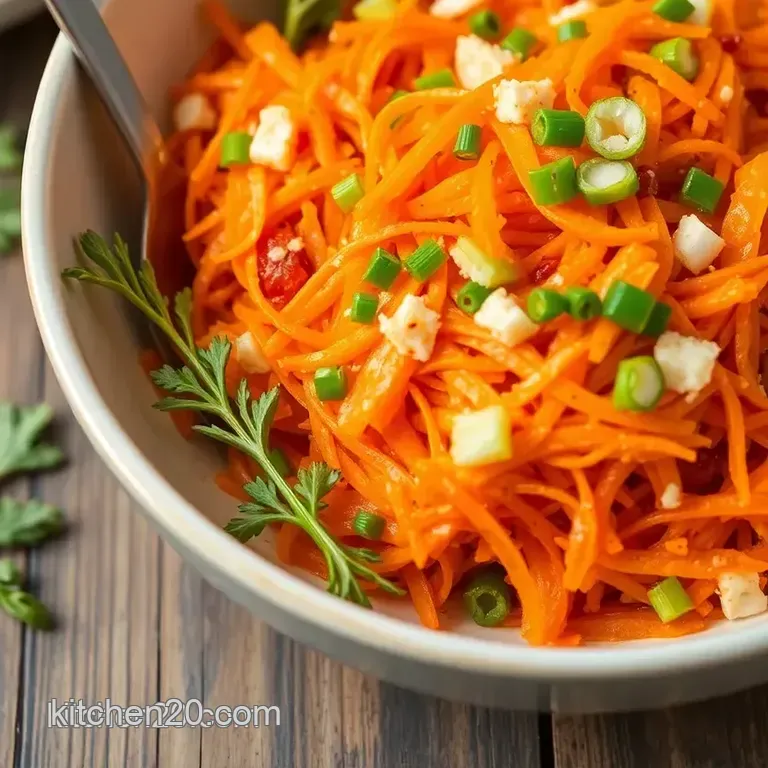 Spicy Carrot Salad Delight presentation