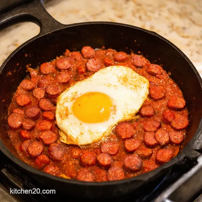 Spicy Chorizo Sweet Potato Breakfast Skillet presentation