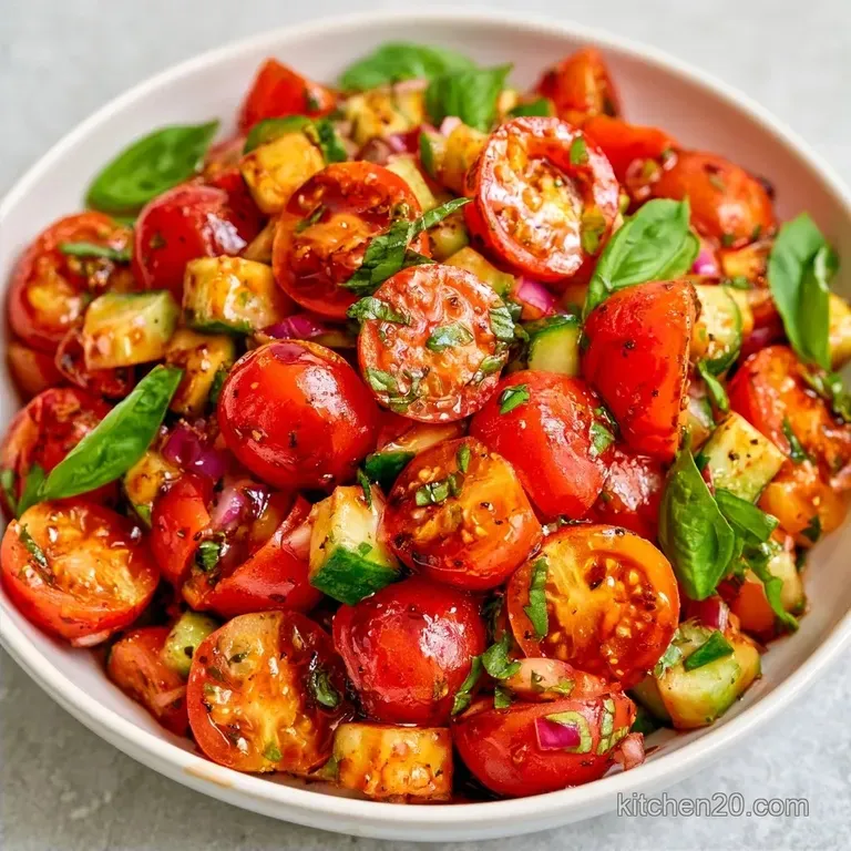 Zesty Spicy Cherry Tomato and Cucumber Salad