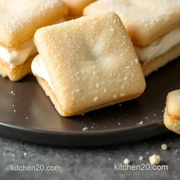 Square Langue de Chat Sandwich Cookies presentation