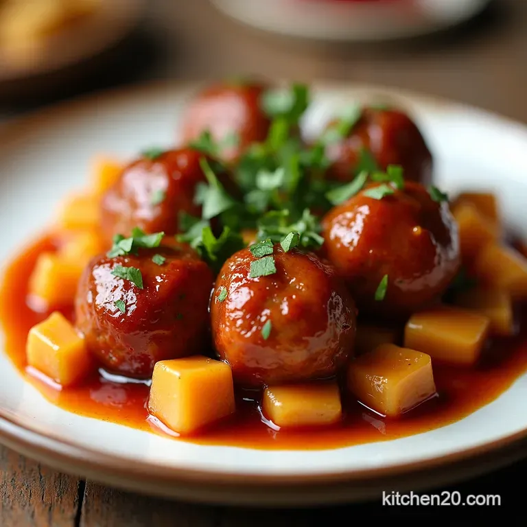The Kitchen Classic Sticky Shiny Homemade Sweet and Sour Sauce for Meatballs