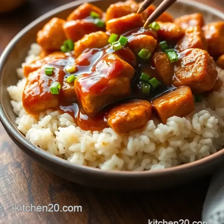 Stir-Fry Chicken with Sweet Teriyaki Sauce presentation