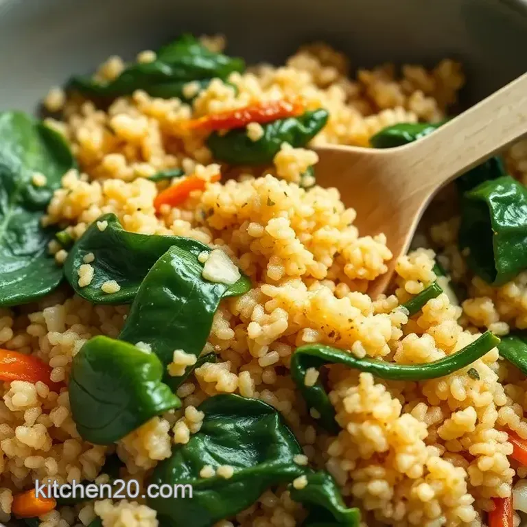 Stir-Fry Quinoa with Healthy Spinach