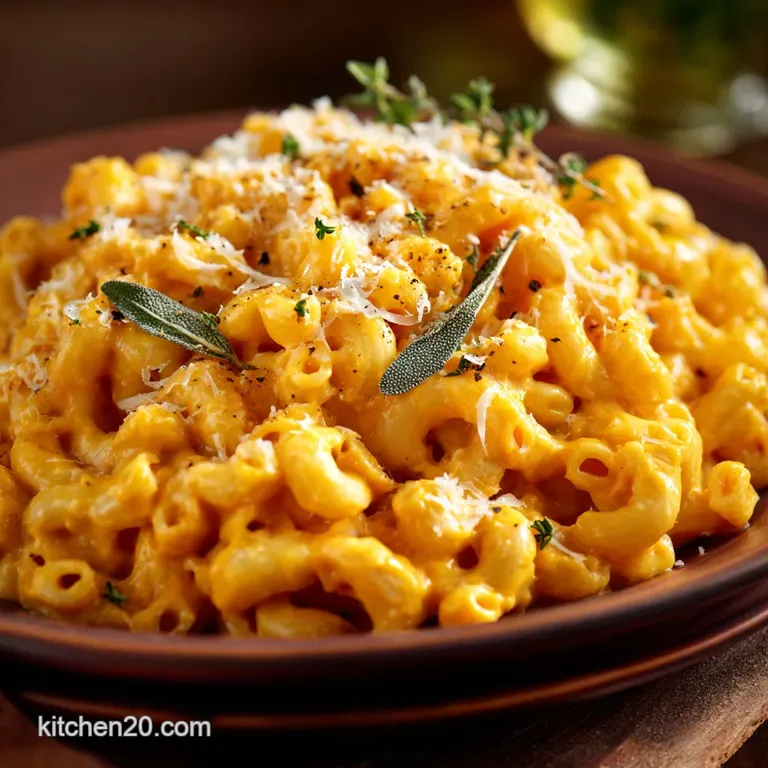 Stovetop Creamy Pumpkin Mac and Cheese: the Ultimate Velvety Autumn Comfort presentation