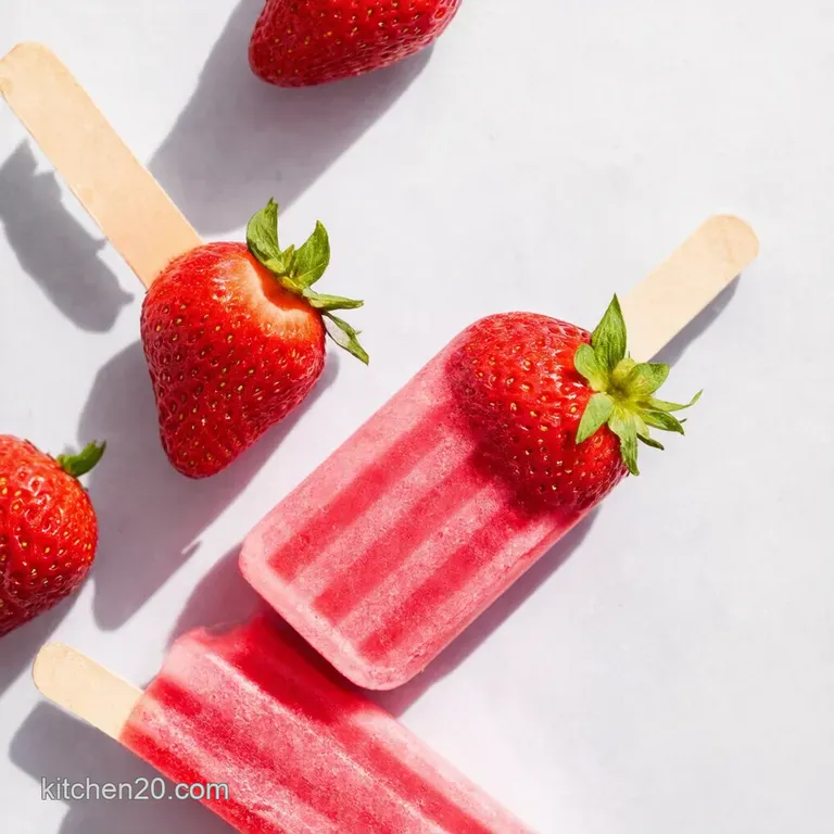 Strawberry Basil Swirl Popsicles