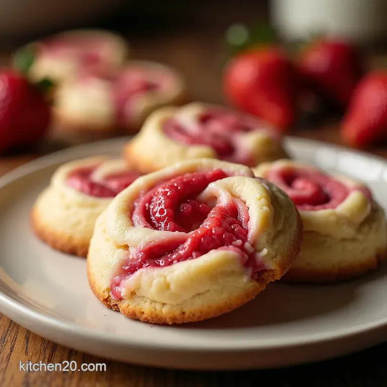 The Ultimate Strawberry Swirl Cheesecake Cookies Buttery Tangy and Perfectly Chewy presentation