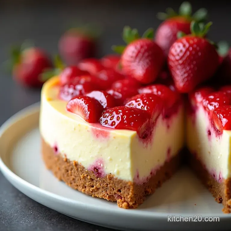 The Perfect Pâtissiers Dream Tangy Strawberry Swirl Cheesecake