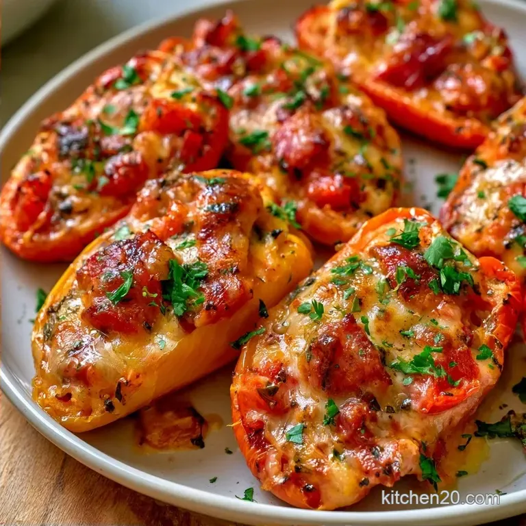 Easy Peasy Stuffed Peppers with Ground Beef