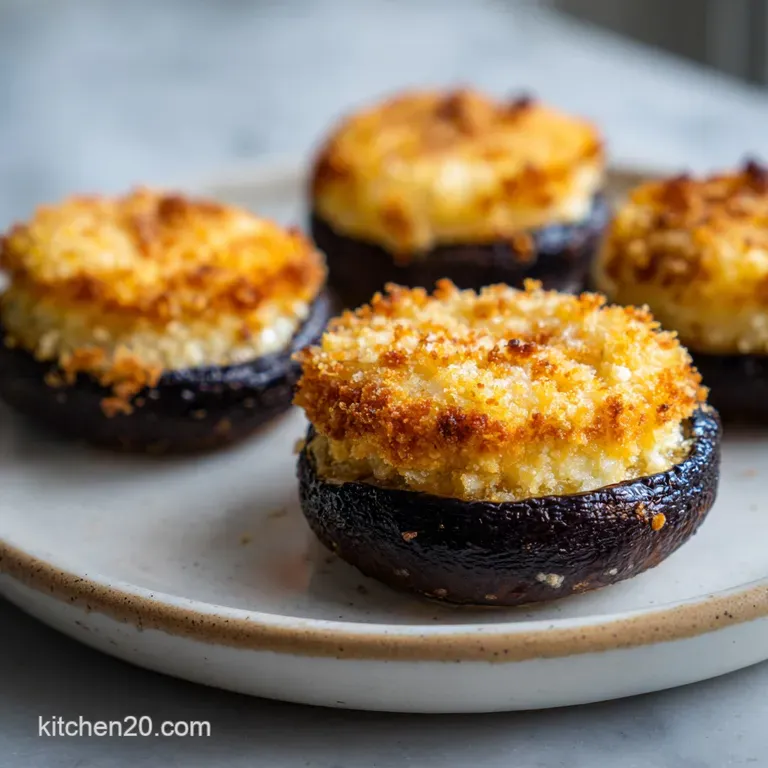 Stuffed Portobello Mushrooms: Dual-Roast Technique