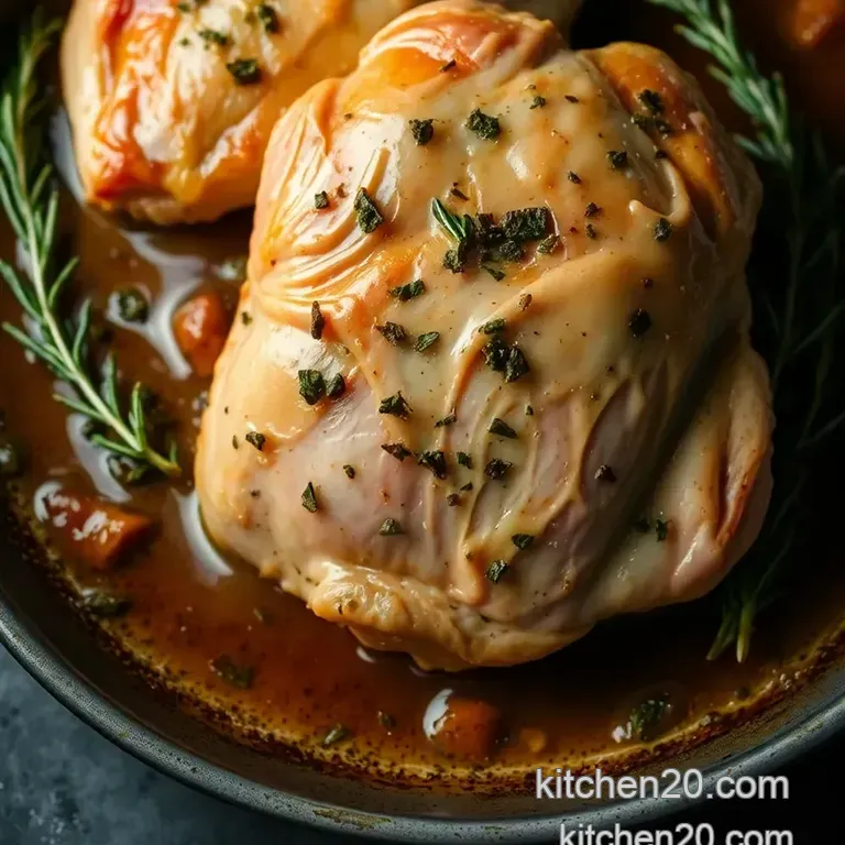 Succulent Oven-Roasted Chicken Thighs with Herb Garlic Crust presentation