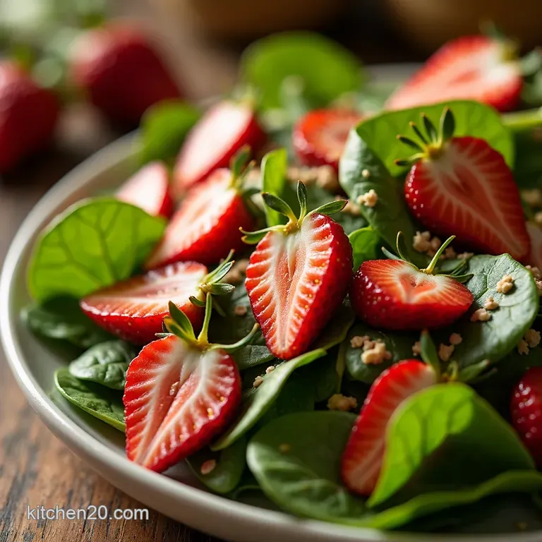 Summer Lovin Spinach Strawberry Salad with Dreamy Poppy Seed Dressing presentation