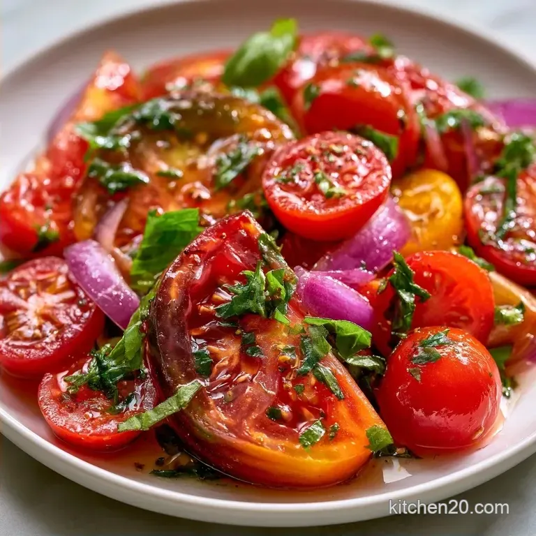 Summer Tomato Salad with Heirloom Tomatoes