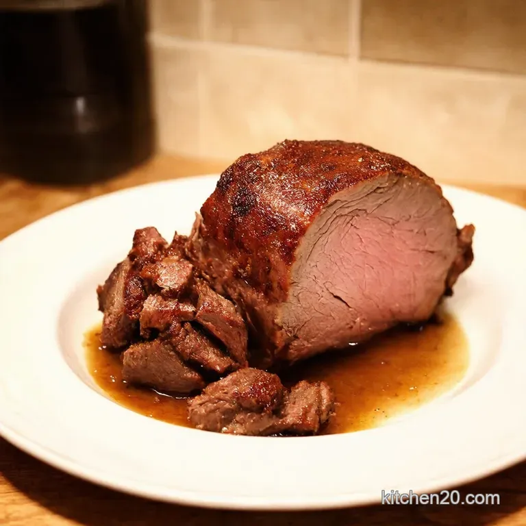 Sunday Roast Sensation Perfectly Roasted Leg of Lamb presentation