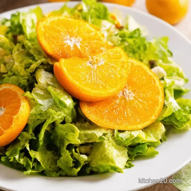 Sunshine Citrus Salad with Herbed Tahini Dressing presentation