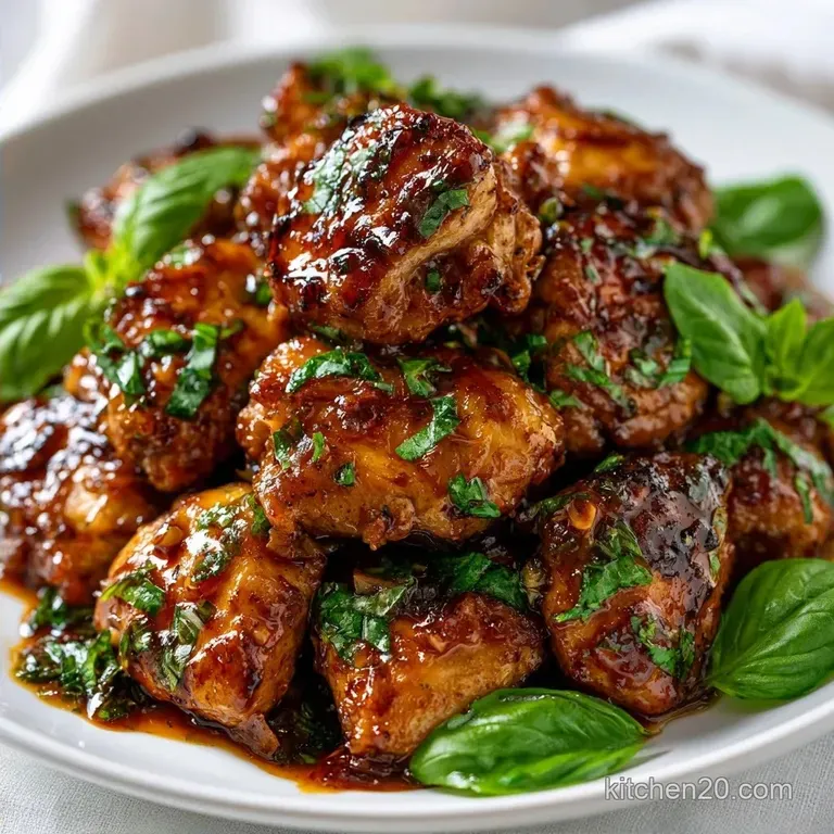 Sticky Sweet Basil Chicken in 30 Minutes