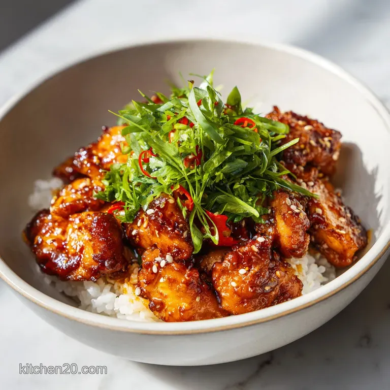 Sweet Chili Chicken Rice Bowl with Thighs