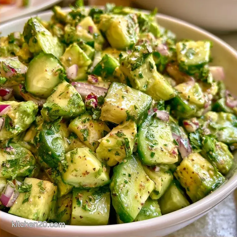 Tangy Cucumber Avocado Salad in 15 Minutes