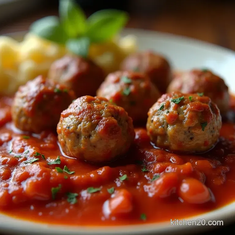 Nonnas Secret Perfectly Tender Classic Italian Meatballs Polpette presentation
