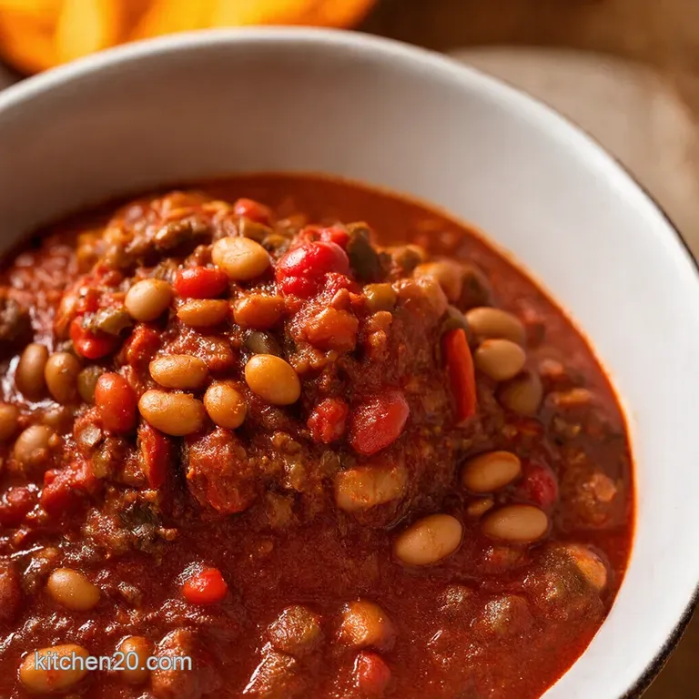 Texas Red Real Texas Chili Hold the Beans presentation