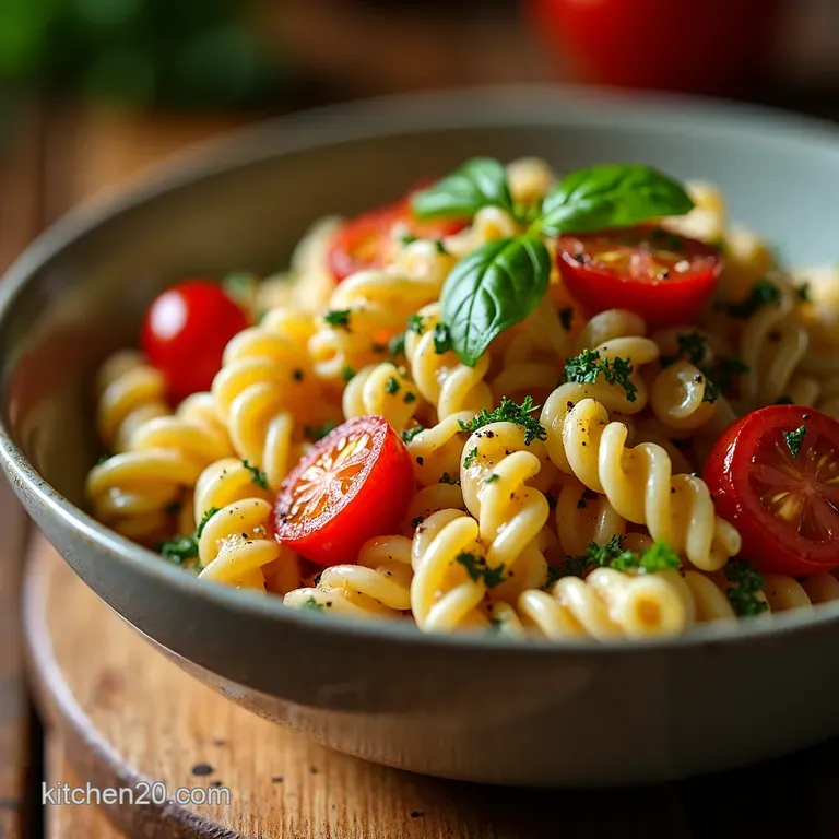 The Biceps Bowl Mediterranean Highprotein Pasta Salad presentation