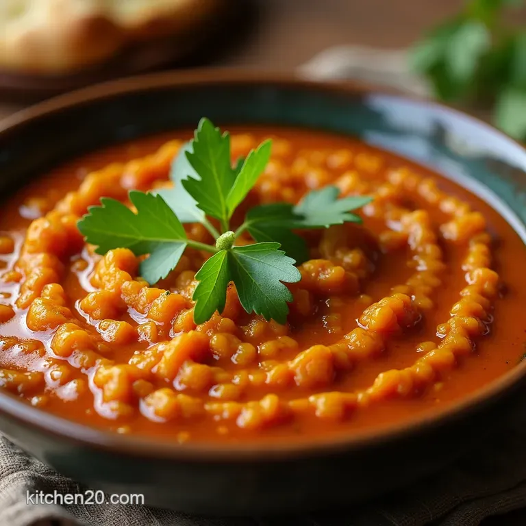 The Bombay Bonfire Dahl Quick Comforting Spicy Red Lentil Curry presentation