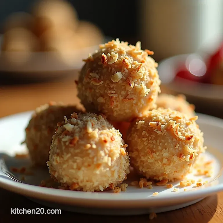 The Cracking Coconut Blitz Balls Quick Chewy Nobake Treats presentation