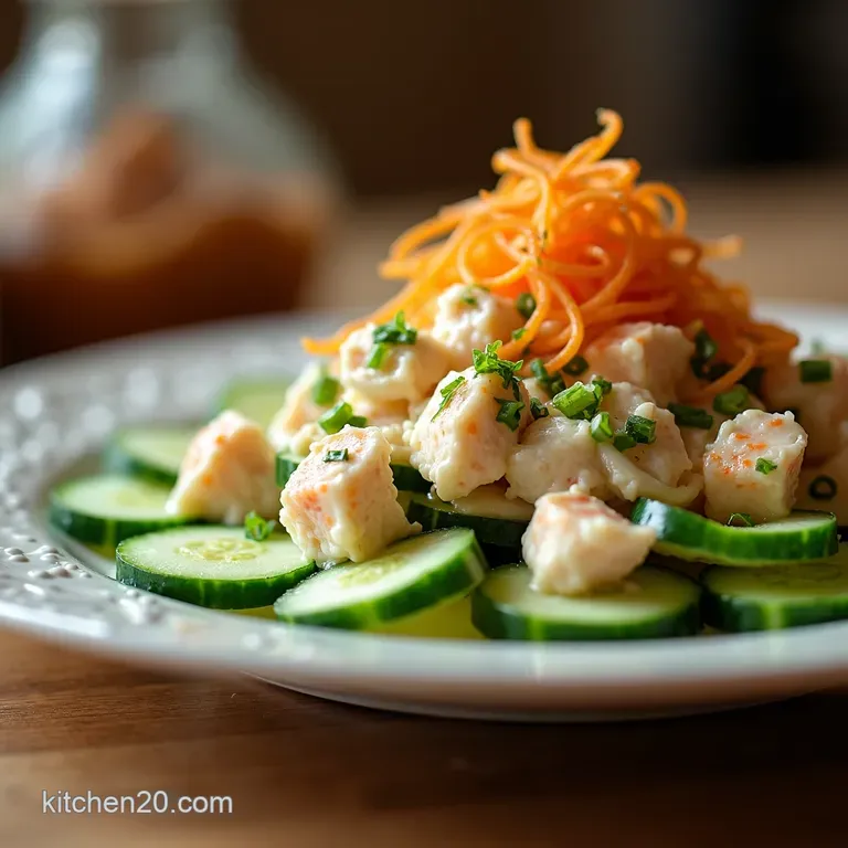 The Crisp Creamy Cucumber Crab Salad A Seaside Supper presentation