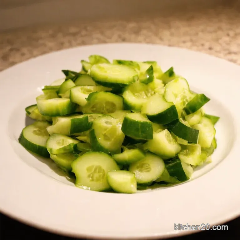 The Easiest Tangy Cucumber Salad presentation