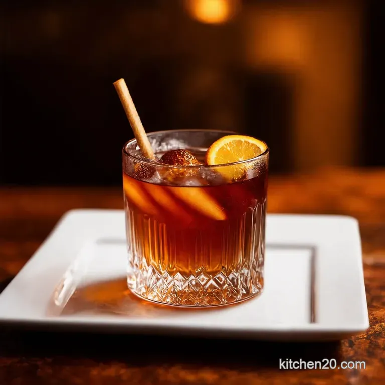 The Kentucky Kiss a Bourbon Old Fashioned with a Twist presentation