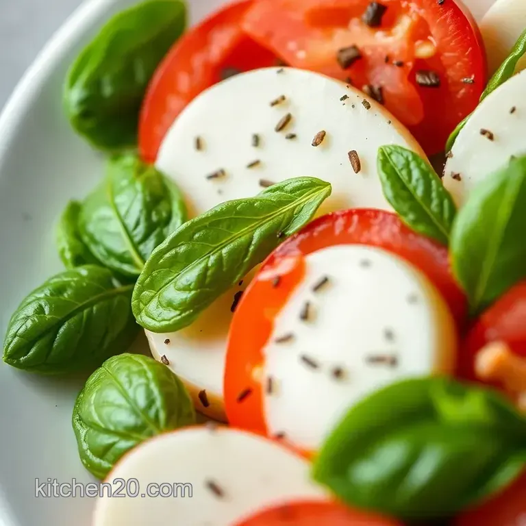 The Perfect Caprese Salad presentation
