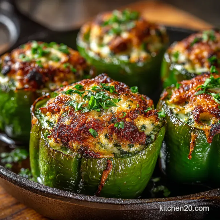 The South Philly Meets the Suburb Cheesesteak Stuffed Peppers presentation