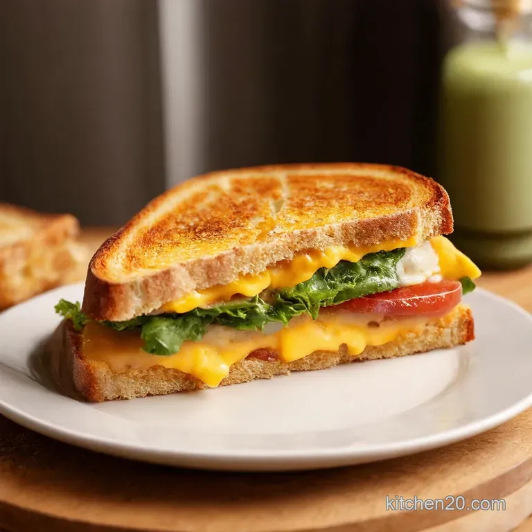 The Ultimate Cheesy Ploughmans Lunch Toastie presentation