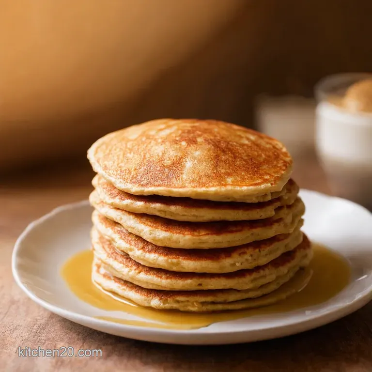 The Ultimate Fluffy Oatmeal Pancakes presentation