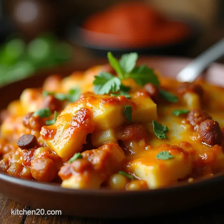 The Ultimate Kickin Cowboy Casserole presentation