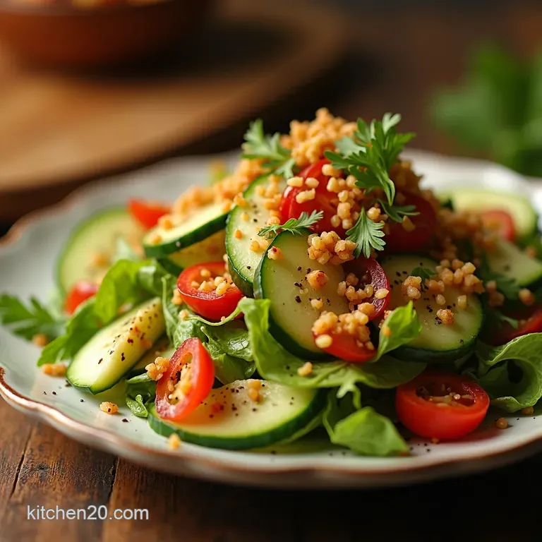 The Zesty Crunch QuickFire AsianInspired Cucumber Salad presentation