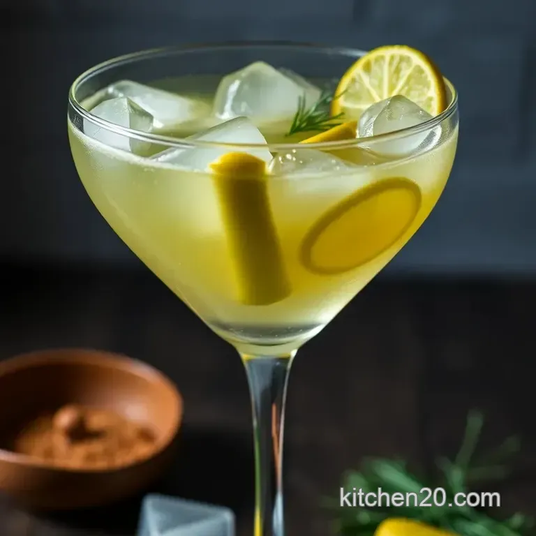 The Zesty Pickle Martini: A Tangy Twist on a Classic presentation