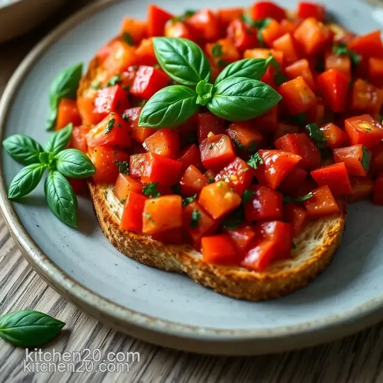 Tomato &amp Basil Bruschetta presentation