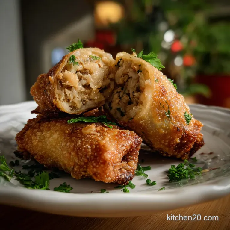 Turkey Stuffing Air Fryer Eggrolls: Crispy Leftover Fun presentation
