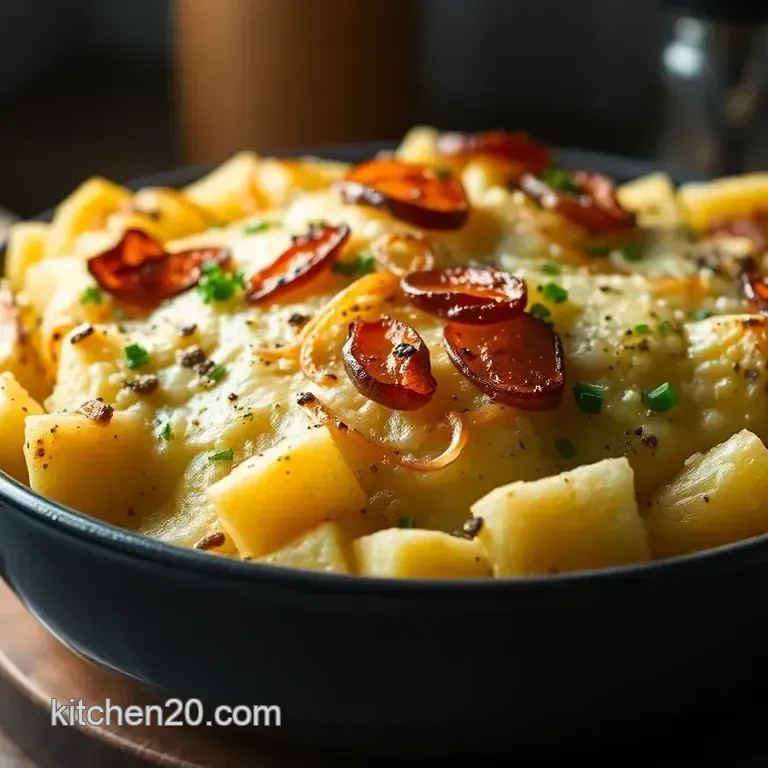 Ultimate Cheesy Potato Gratin with Crispy Onions