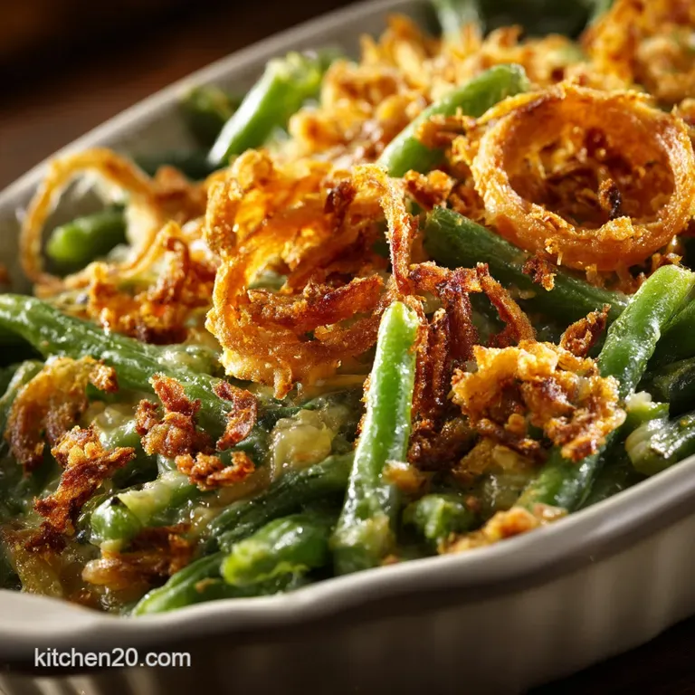 Green Bean Casserole: the Ultimate Recipe with From-Scratch Mushroom Sauce presentation