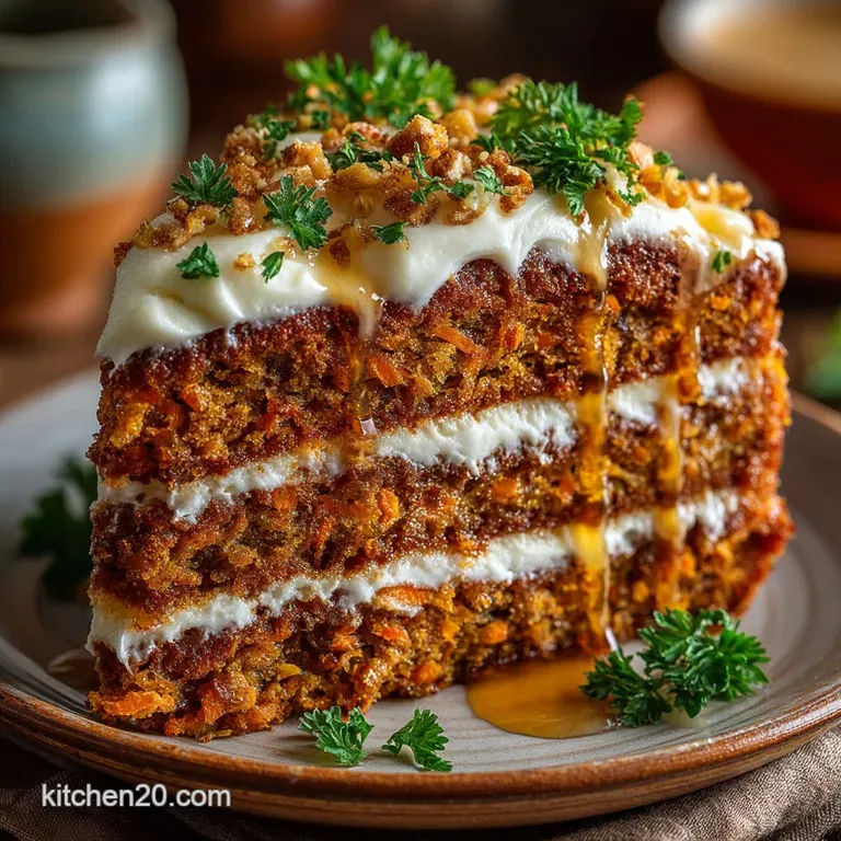 The Golden Standard Ultimate Moist Carrot Cake with Tangy Cream Cheese Frosting