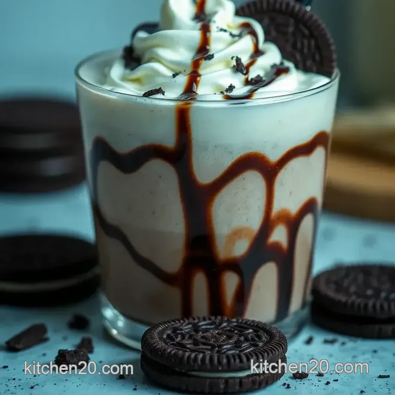 Ultimate Oreo Milkshake: A Creamy Chocolate Delight presentation