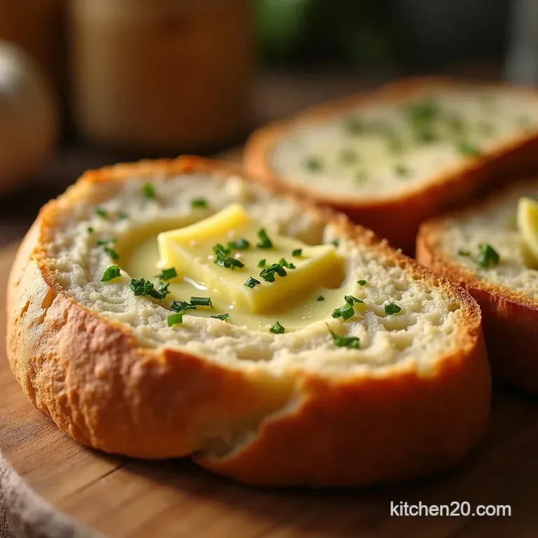 The Proper Posh Posh Garlic Bread Crispy Sourdough with Roasted Garlic Butter presentation