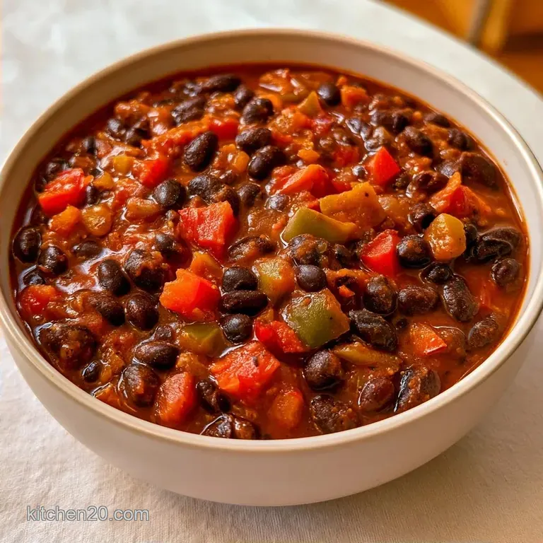Vegetarian Black Bean Chili with Corn