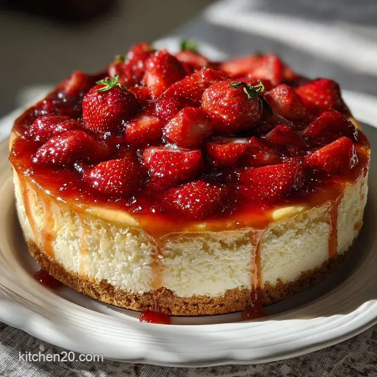 Strawberry Cheesecake Recipe with Browned Butter Crust
