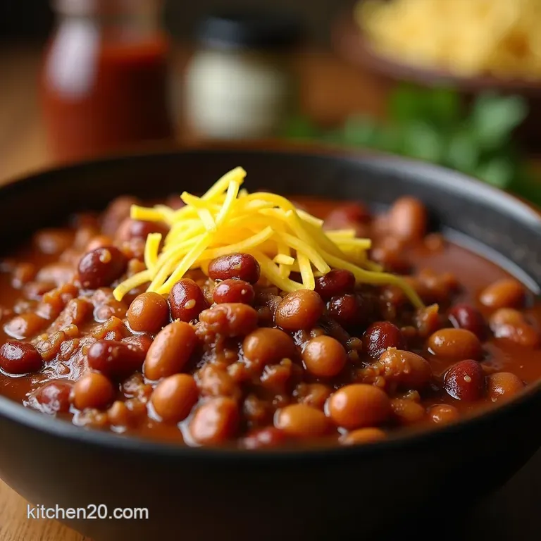 The Ultimate Weekend Warrior Beef Bean Chili presentation