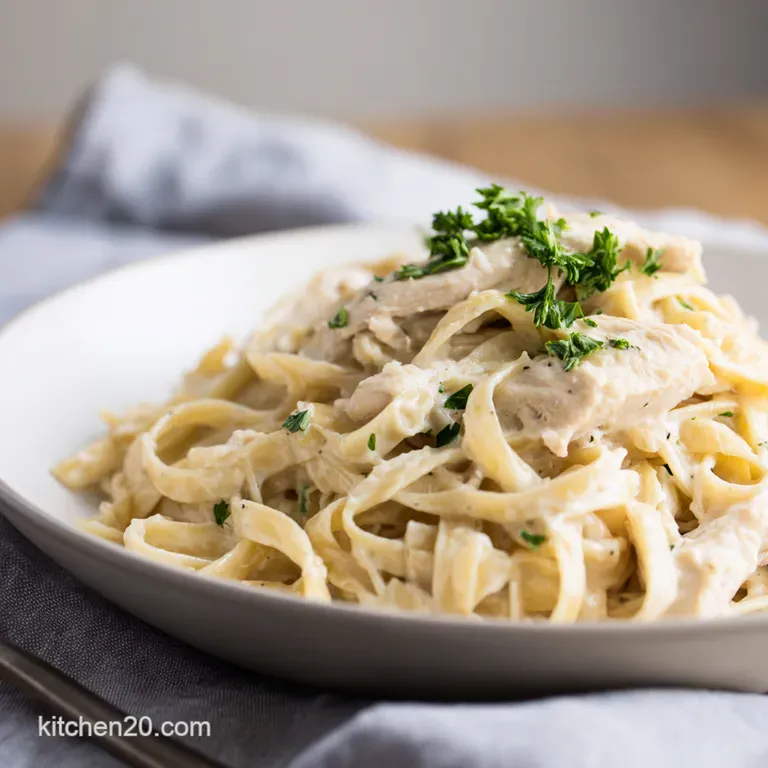 Weeknight Wonder: Simple Creamy Chicken Alfredo presentation
